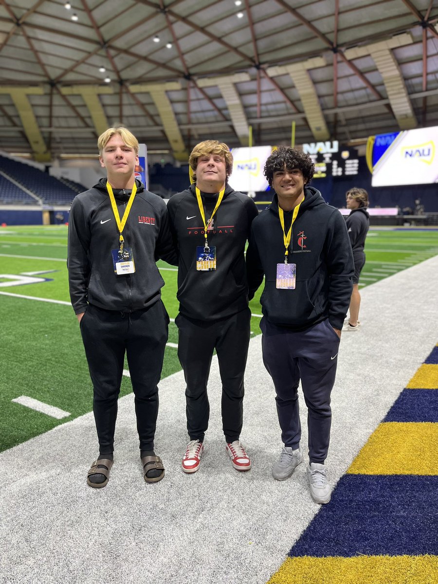 Enjoyed my time up at NAU with the @GardnerBraylon and @Keatonstam_8. Thank you @Coach_Hoff_NAU and @aaronpflugrad for the hospitality!! Go Jacks!! 🪓