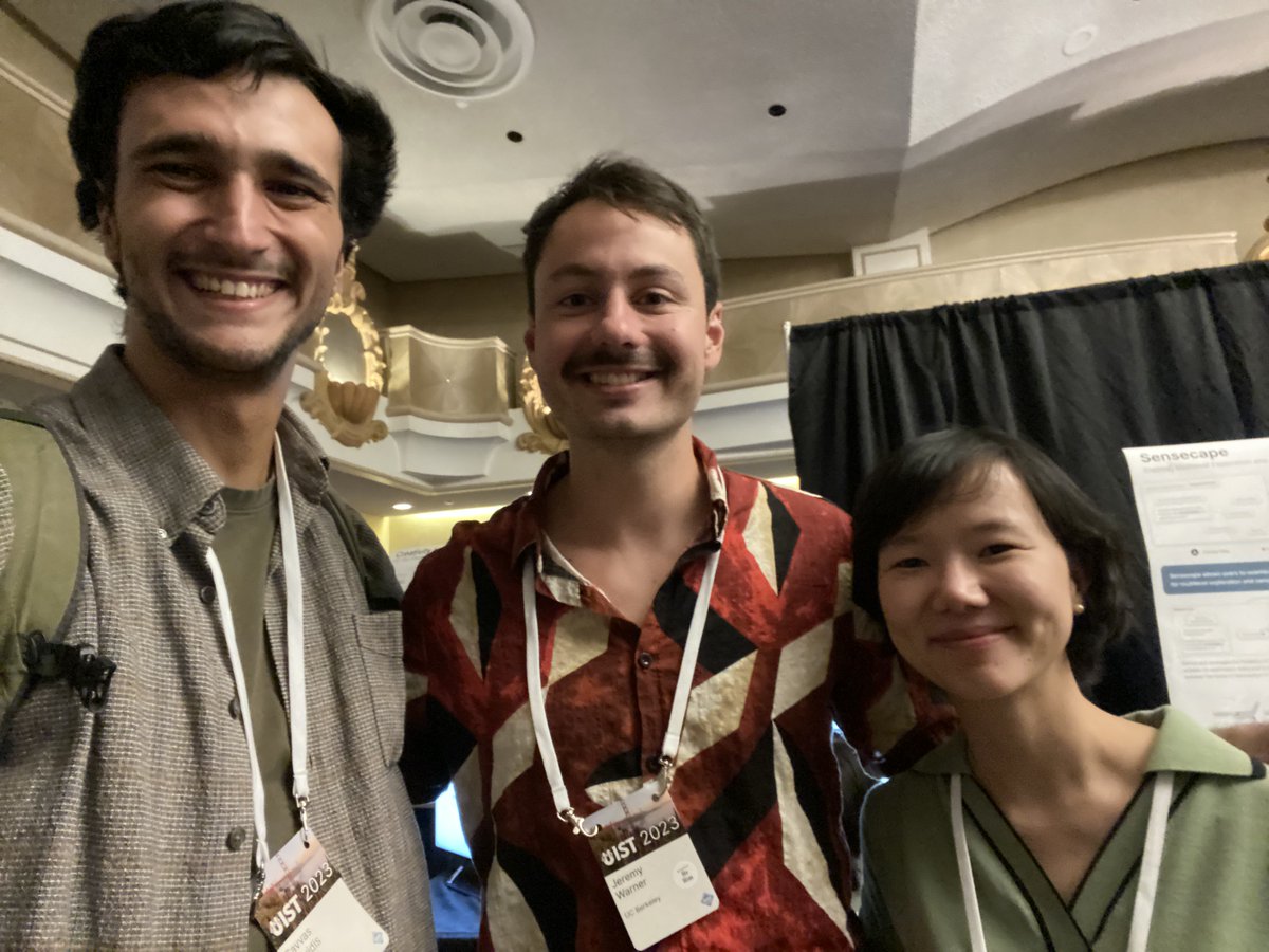 jeremywrnr's tweet image. Some late #UIST2023 reflections/pics - super grateful to have UIST in the Bay Area just as I was wrapping up grad school. Always great to meet so many inspirational, thoughtful researchers and enjoy catching up with old friends :)