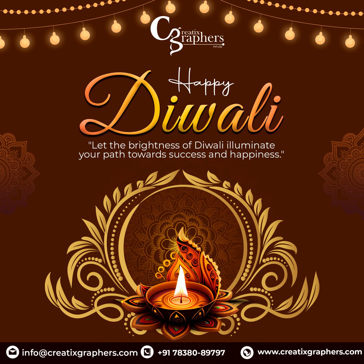 creatixgraphers's tweet photo. Happy Diwali 🎇🪔

May this Diwali brings the light of happiness with prosperity and good health. 

#creatixgraphers #creatixgrapherspvtltd #diwali #happydiwali #diwalivibes✨ #celebration https://t.co/XA97YJo8C4
