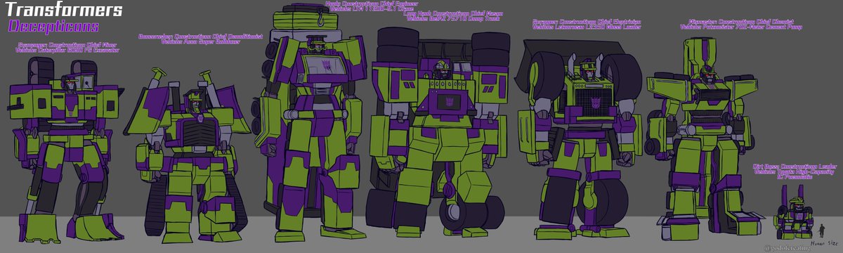 Godofcreating's tweet photo. THE CONSTRUCTICONS ARE FINISHED! Dirt Boss, Mixmaster, Scrapper, Longhaul, Hook, Bonecrusher, and Scavenger! But fret not guys! this is only part 1 of what’s to come! tomorrow their combined form comes! MERGE TO BECOME DEVASTATOR!!!
#Transformers #Maccadam https://t.co/XKJd7VT6BL
