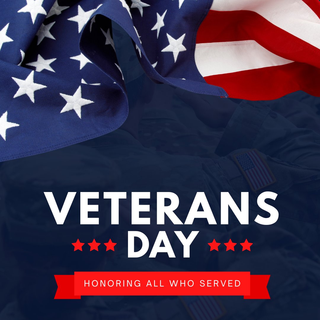 Thankful to all of the men and women who have served our country and saluting you this Veterans Day.