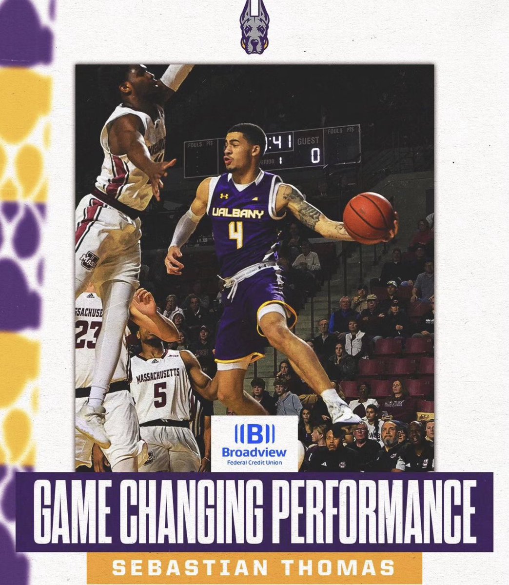 #RIEliteAlumni Sebastian Thomas @bassyyyyy4 exploded for 24 pts 7 rebounds and 5 assists in a win for @UAlbanyMBB ! In case you forgot bassy been that dude! #RIEliteFam