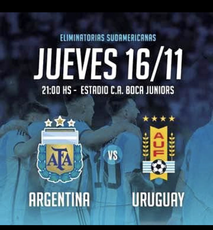 GMart07's tweet photo. Vendo dos entradas sur baja argentina uruguay bombonera https://t.co/quOTOJgwjg