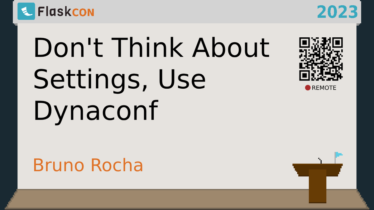 FlaskCon's tweet image. 🎉 Announcing  

Don&apos;t think about settings use Dynaconf
     by 
Bruno Rocha  @rochacbruno

#python #flaskcon #remote
