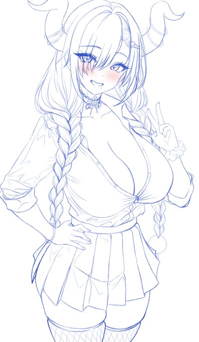 次のお絵描きはアズレンから、尾張ちゃん!✨✨ 