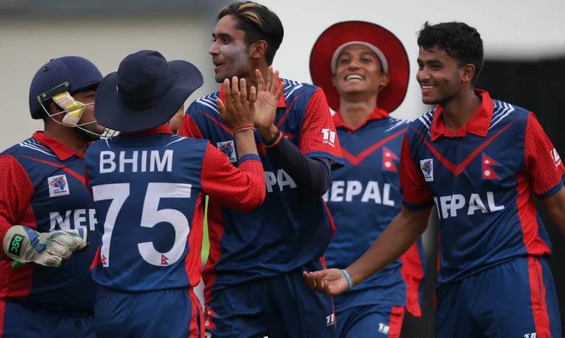 cricnepal's tweet photo. #OnThisDay in 2017, Nepal U19 🇳🇵 registered a historic win against India U19 🇮🇳 in the ACC U19 Asia Cup. 🤩

Captain Dipendra Singh Airee was the star 🌟 with 88 runs and 4 wickets. 💪

#NepalCricket #NepalU19 #IndiaU19 #OTD https://t.co/DLnqHzw7JL