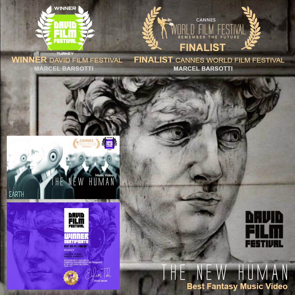 BarsottiMarcel's tweet photo. 👽The futuristic music video THE NEW HUMAN won the award at the DAVID FILM FESTIVAL in Istanbul in the category "Best Sci-Fi | Fantasy Music Video", and was also the finalist at the renowned CANNES WORLD FILM FESTIVAL.
#trophy #award #winner #finalist #thenewhuman #barsotti https://t.co/YOYVWLWQmP