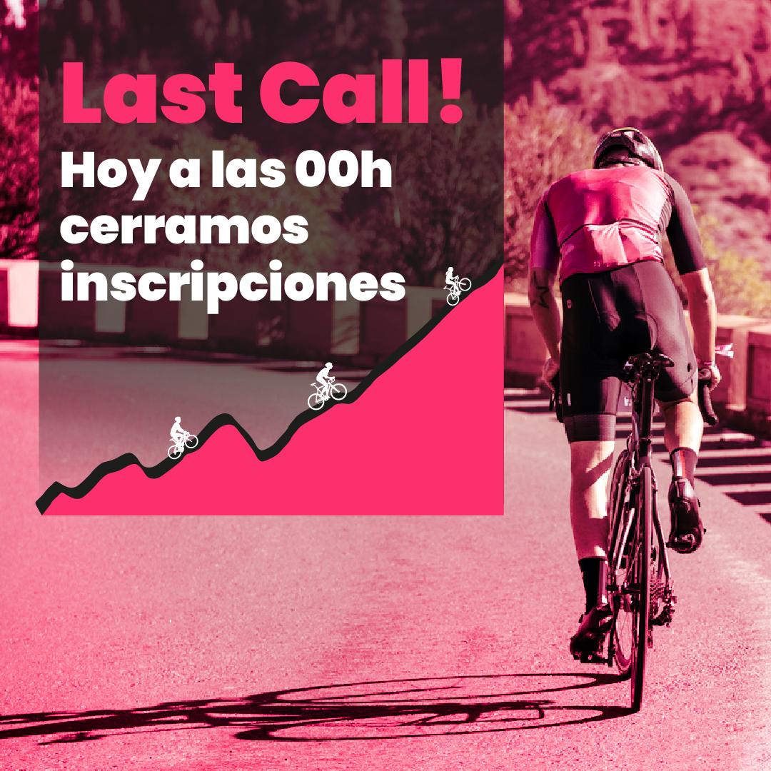 🇪🇸🚨¡ÚLTIMA LLAMADA!

Hoy domingo 12 de noviembre, se cierran las inscripciones para Giro d'Italia Ride Like a Pro Tenerife... ¿te lo vas a perder?🫣

🔗giroridelikeaprospain.com
#RideLikeaProSpain #GiroTenerife #granfondo #cicloturismo #Tenerife #España #LastCall