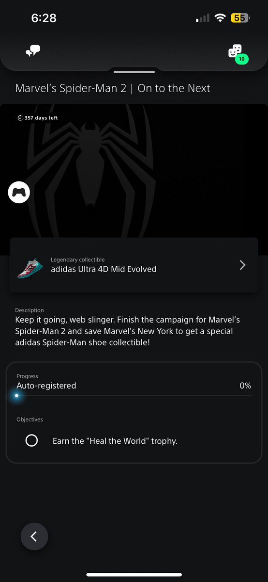 Anyone else not get the Spider-Man 2 adidas sneaker collectible despite earning the required trophy? <a href="/AskPlayStation/">Ask PlayStation</a>
