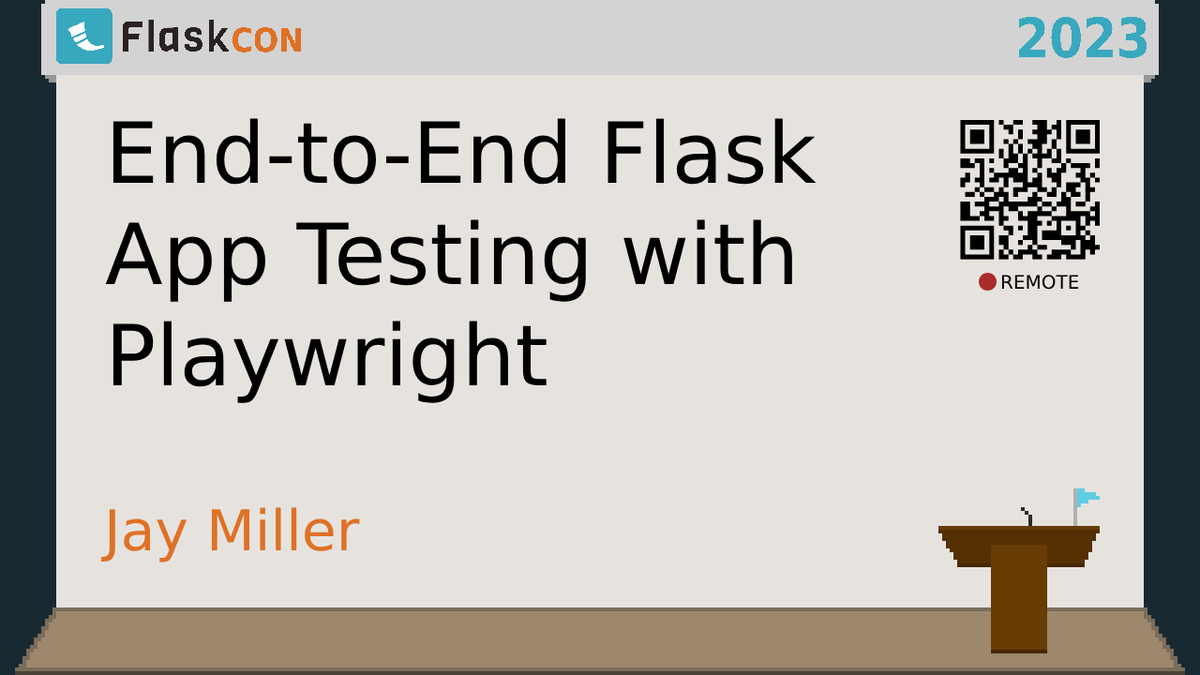 FlaskCon's tweet image. 🎉 Announcing

End-to-End Flask App Testing with Playwright
    by
Jay Miller @kjaymiller

#python #flaskcon
