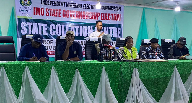 voiceofnigeria's tweet photo. ποΈπ³οΈ INEC prepares to declare the winner of the Imo State governorship election. Stay tuned for the official announcement!
#ImoDecides2023 #INECResult π€π’ https://t.co/dg0zirIr4a