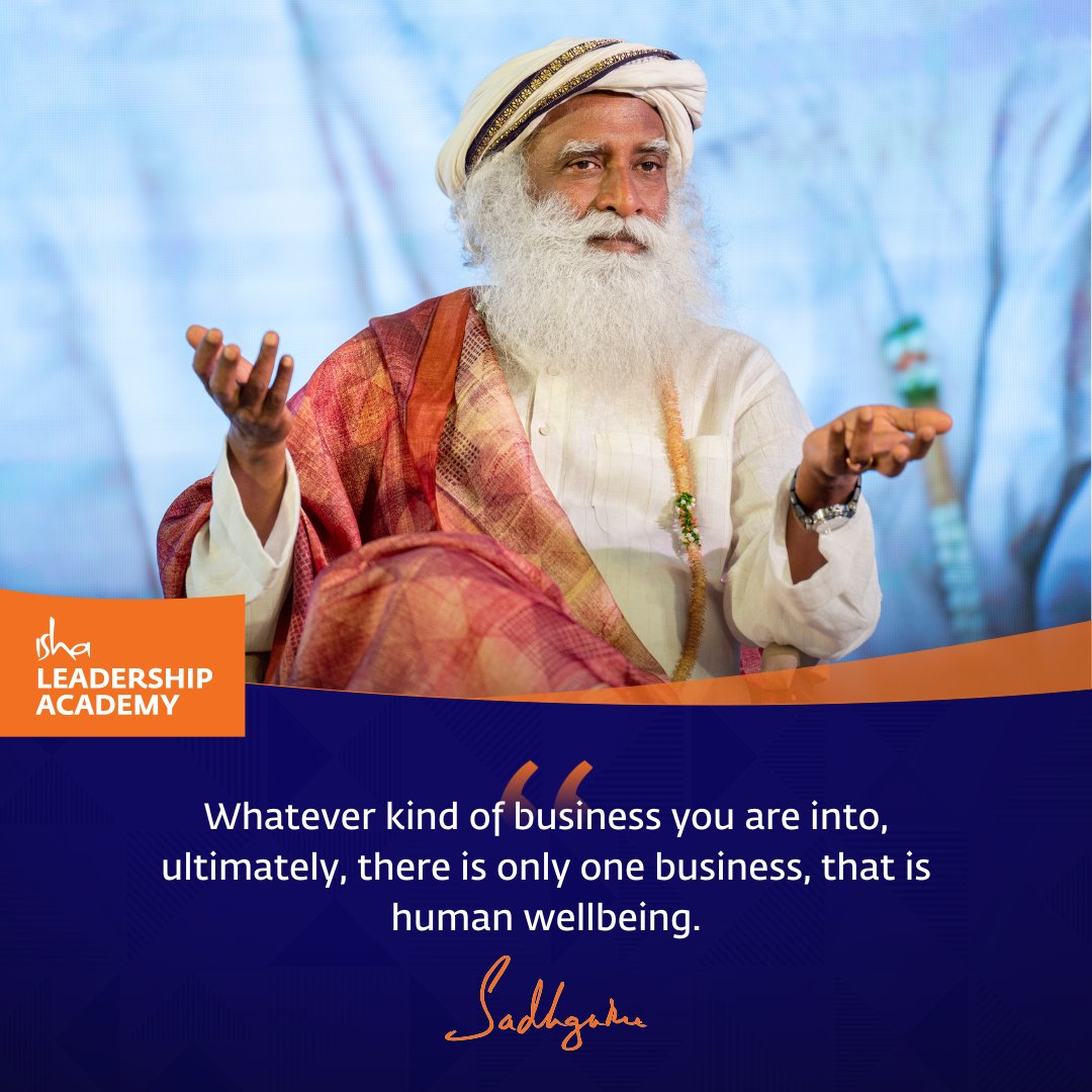 Whatever kind of business you are into, ultimately, there is only one  business, that is human wellbeing.\, image size:1080x1080