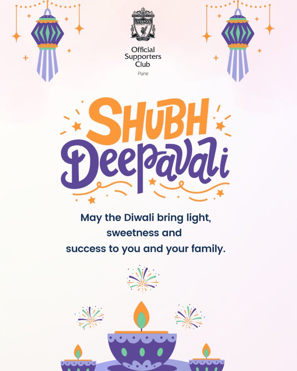 Liverpool Pune wishes you all a divine and illuminated festival of lights! Wishing you and your loved ones a Happy Diwali. दिवाळीच्या हार्दिक शुभेच्छा 🪔 #HappyDiwali #HappyDipawali #olscpune #liverpoolpune #Diwali2023 #शुभ_दीपावली #lfcfamily #lfcindia #pune #ynwa