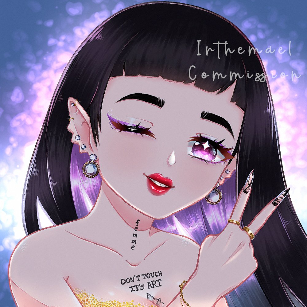 irthemael's tweet photo. Essa arte foi algo diferente de fazer e eu gostei muito!!!! 🫰

Icon Commission | @as_triiid linda maravilhosa 😘 https://t.co/S5A37F9tfZ