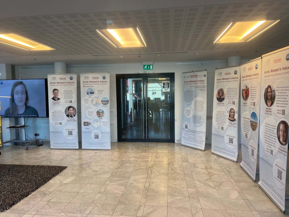 arcticgender's tweet photo. Our international tour continues in Iceland! 

We were delighted to present our Audio-Visual Exhibition “Arctic Women’s Voices: Standing Strong in the Face of COVID-19” in Akureyri and Húsavík in October. 
More here: https://t.co/xpD2QiZJ1V
Many thanks to hosts and co-organizers! https://t.co/hEyF31wkVp