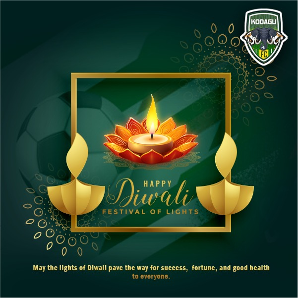 Wishing everyone a Happy Diwali! May this festival of lights brighten your home with happiness, peace, and prosperity. Let's celebrate light over darkness and hope over despair. 

#football #KodaguFC #HappyDiwali