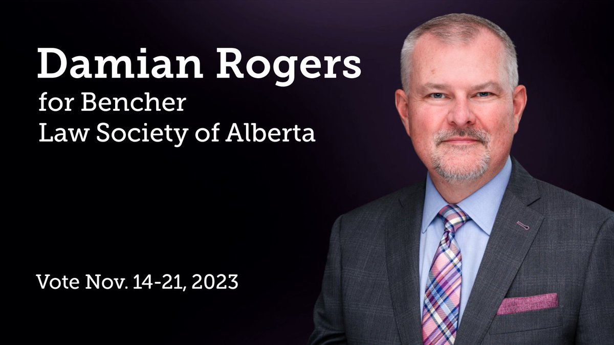 abcrimlaw's tweet photo. Voting for the LSA Bencher election begins November 14. I am a prosecutor and a past-president of the Alberta Crown Attorneys' Association and now seek to serve as a Bencher. Read my candidate profile at:  https://t.co/QTQiholoJv https://t.co/m7GEo1y0gn