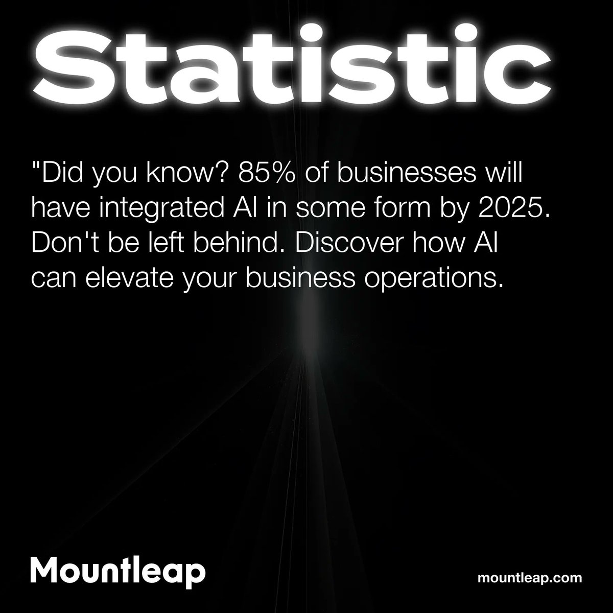 mountleap's tweet photo. #AIStatistics #MountleapFacts #BusinessEvolution https://t.co/2LJ0tHuyd6