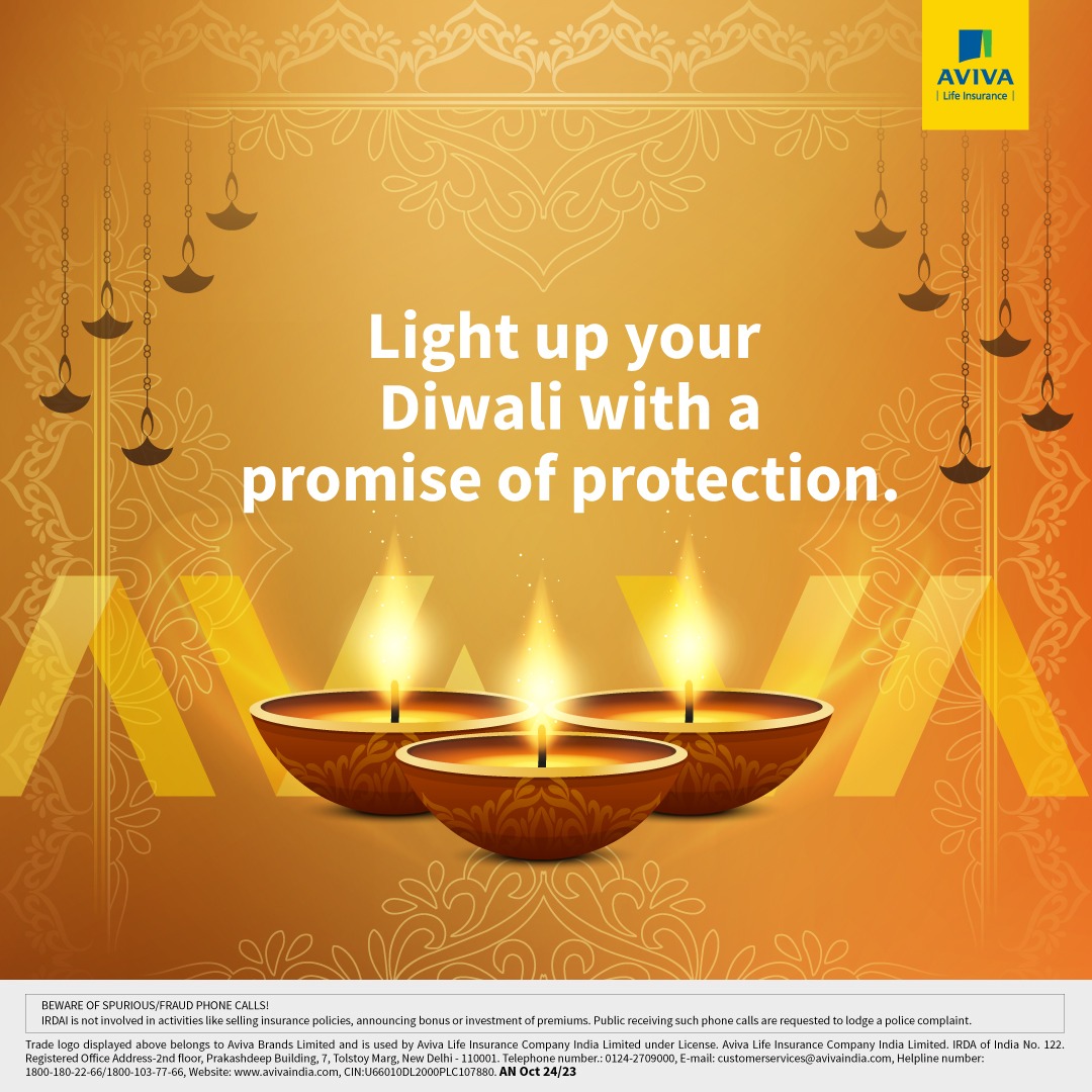 AvivaIndia's tweet image. May the Diwali lights not only brighten your home but also bring the comforting glow of protection. ✨✨

Aviva wishes you and your family a very Happy Diwali 🪔

#HappyDiwali #PromiseOfProtection

#InvestInYourDreams #AvivaInsights #SecureYourFuture #terminsurance #insurance