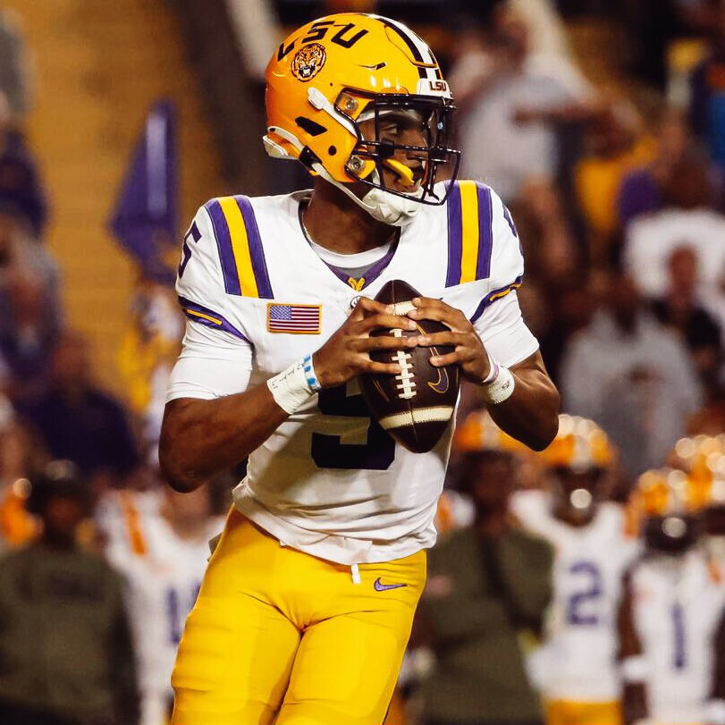 Jayden Daniels is the first player in FBS history to record 350+ Pass Yards &amp; 200+ Rush Yards in a single game🐯