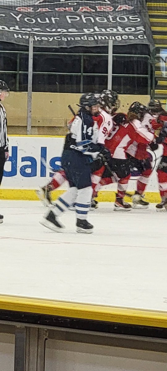 Team Ontario Red scores. Game now 2-1 for Team Ontario Red.