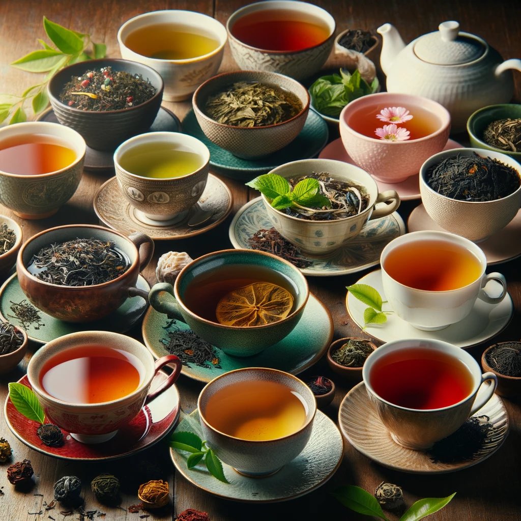 takuyasensei's tweet photo. 朝一番に飲むのは「煎茶」

こってり食事には「烏龍茶」

痩せたい時には「プーアル茶」

リラックスタイムには「紅茶」

睡眠前には「カモミールティー」

腸内環境を整えるには「ルイボスティー」

むくみ予防には「麦茶」

イライラ時には「ジャスミンティー」

覚えておくと便利なお茶知識😊🍵 https://t.co/XlwYVywBfy