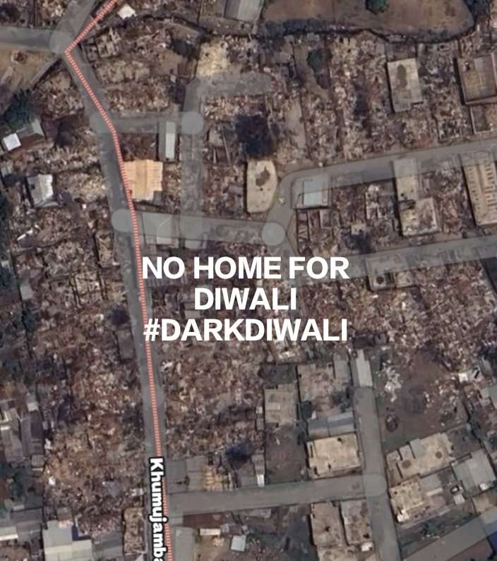 painkiller1mg's tweet photo. Diwali, a time of warmth and unity, feels distant for IDP meitei hindus who were robbed of their homes, light, and joy by #KukiAtrocities. This year, Manipur celebrates #DarkDiwali with Meitei Hindus in the shadow of displacement. #NoHomeNoDiwali https://t.co/6KishhxNX1