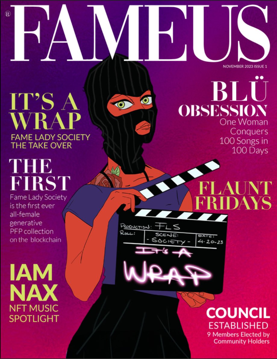 FameLadySociety's tweet image. FAMEUS Magazine has been dropped to all wrapped Lady holders!🎉

This 1st edition is a dedication to our community &amp;amp; journey to now. Holders have been beautifully integrated to show our love for you ♥️💋

WE are just getting started🔥 
Check hidden &amp;amp; Link below👇🏼 
#FAMEUS #WebWE