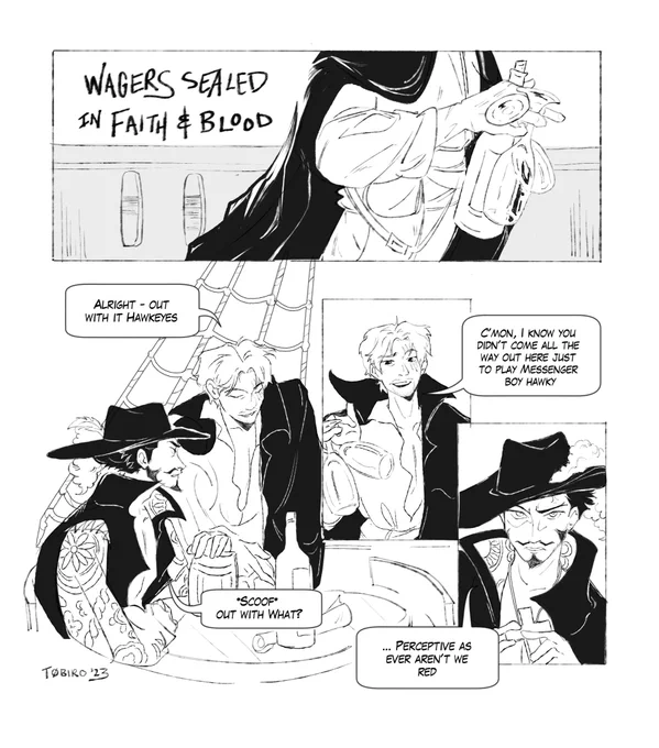 a comic about wine, a wager, and reconnecting through your weird kids (1/7) #ONEPIECE #OPLA