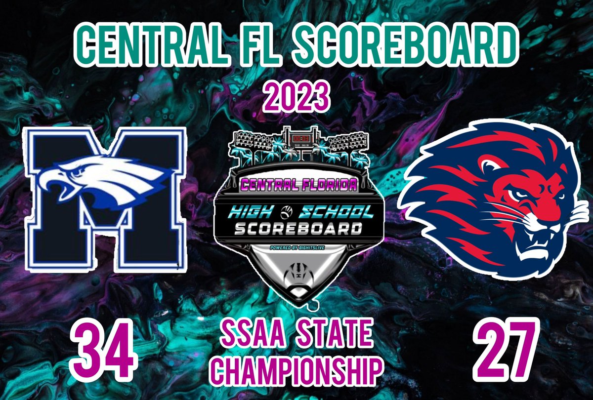 Central Florida HS Scoreboard (@hsfb_scoreboard) on Twitter photo CONGRATS to <a href="/TMAathletics/">TMA Athletics</a> for being CENTRAL FL’s 1st TEAM to WIN A STATE CHAMPIONSHIP in 2023
CONGRATS to 1st Year HC <a href="/Coach_Kruz/">Garrett Kruczek</a> for leading the Eagles to another State Title🏆💍
2028 QB <a href="/JacksonStecher9/">Jackson Stecher</a> finished with 4 Pass TDs & a Rush TD in their 34-27 WIN over Westminster CONGRATS to <a href="/TMAathletics/">TMA Athletics</a> for being CENTRAL FL’s 1st TEAM to WIN A STATE CHAMPIONSHIP in 2023
CONGRATS to 1st Year HC <a href="/Coach_Kruz/">Garrett Kruczek</a> for leading the Eagles to another State Title🏆💍
2028 QB <a href="/JacksonStecher9/">Jackson Stecher</a> finished with 4 Pass TDs & a Rush TD in their 34-27 WIN over Westminster