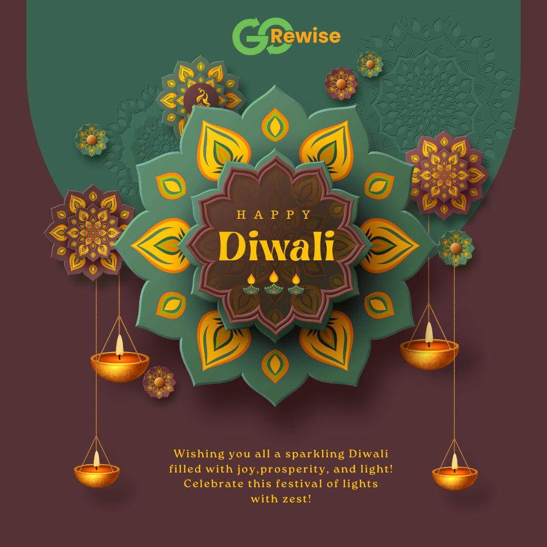 GoRewise's tweet photo. May the festival of lights brighten your lives with love, happiness, and success! Wishing you a clean, green, sparkling and joyous Diwali!
#HappyDiwali #GreenDiwali #CleanDiwali #GoRewise https://t.co/OOBzCtEh2h