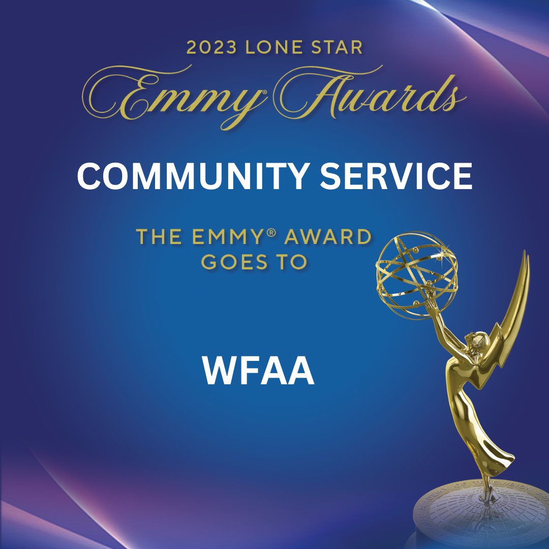 COMMUNITY SERVICE the Lone Star Emmy goes to “WFAA Adoption Awareness” @wfaa #LoneStarEmmy