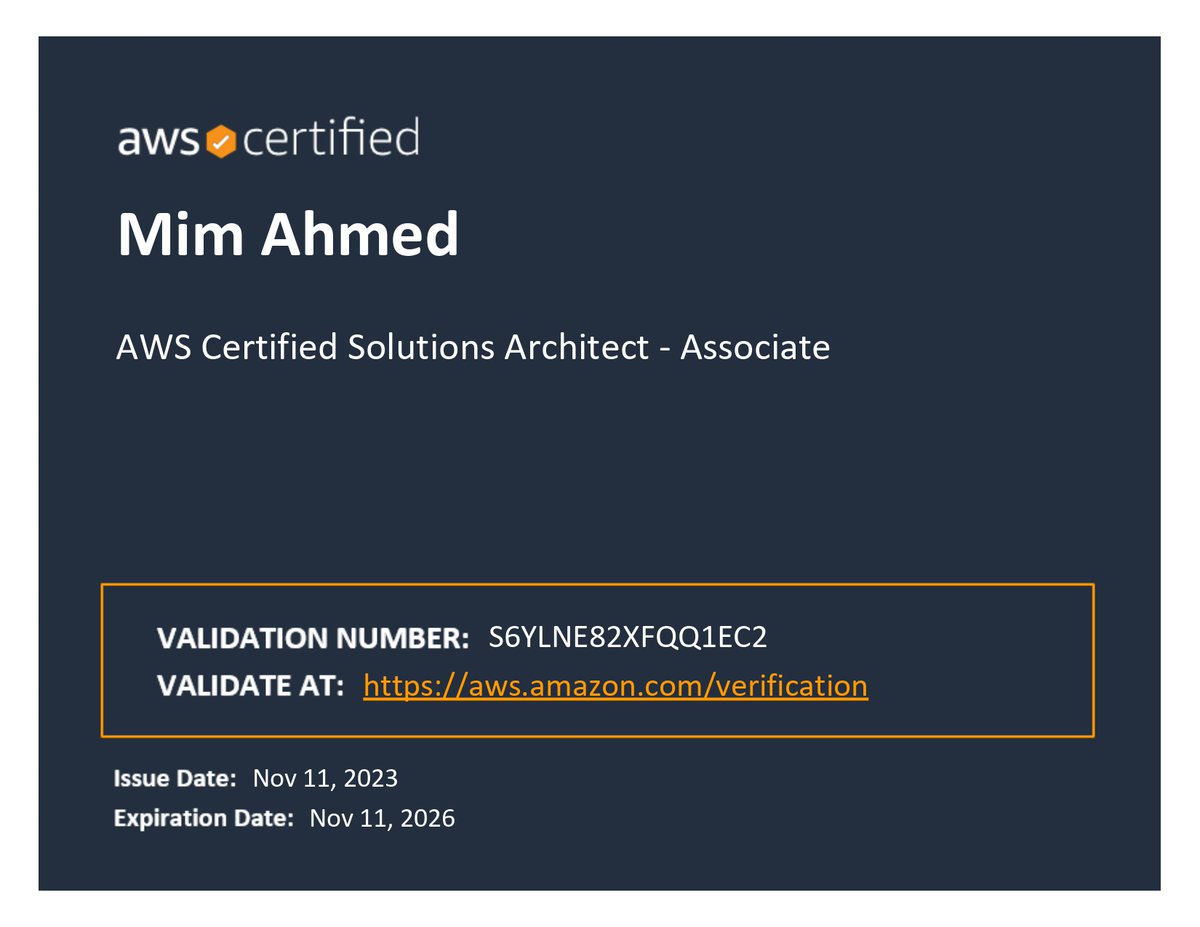 joyahmed03's tweet image. Passed Amazon Web Services (AWS) SAA-C03 Today. The Questions was so hard bases on real world scenario but finally able to pass 😋😋
#awscertification #awssolutionsarchitect #awscloud #awscommunity #awscommunitybuilders #awscertification #awstraining #awsdeveloper #awsjobs