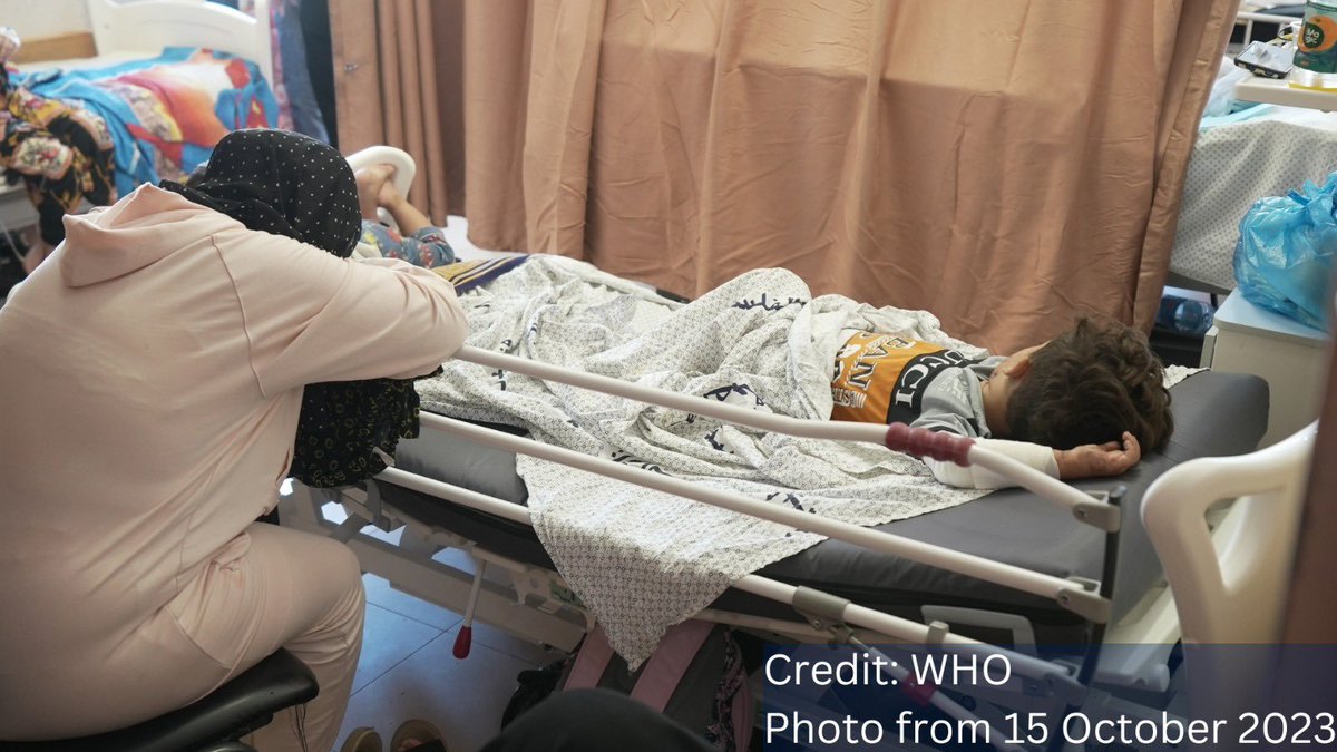 WHOoPt's tweet photo. WHO loses communication with contacts in Al-Shifa Hospital in Gaza amid reports of attacks

WHO has lost communication with its contacts in Al-Shifa Hospital in northern Gaza. As horrifying reports of the hospital facing repeated attacks continue to emerge, we assume our contacts joined tens of thousands of displaced people who had sought shelter on the hospital grounds and are fleeing the area. There are reports that some people who fled the hospital have been shot at, wounded and even killed.

Over the past 48 hours, Al-Shifa Hospital--which is the largest medical complex in Gaza--has been reportedly attacked multiple times, leaving several people dead and many others injured. The intensive care unit suffered damage from bombardment, while areas of the hospital where displaced people were sheltering have also been damaged. An intubated patient reportedly died when electricity was at one point cut.

The last reports said that the hospital was surrounded by tanks. Staff reported lack of clean water and risk of the last remaining critical functions, including ICUs, ventilators and incubators, soon shutting down due to lack of fuel, putting the lives of patients at immediate risk.

WHO has grave concerns for the safety of the health workers, hundreds of sick and injured patients, including babies on life support and displaced people who remain inside the hospital. The number of inpatients is reportedly almost double its capacity, even after restricting services to lifesaving emergency care.

Patients seeking health care should never be exposed to fear, and health workers who have taken an oath to treat them should never be forced to risk their own lives to provide care.

WHO calls again for an immediate ceasefire in Gaza as the only way to save lives and reduce the horrific levels of suffering. Hospitals, patients, health staff, and persons sheltering in health facilities are protected under the Geneva Conventions and International Humanitarian Law.

WHO also calls for the sustained, orderly, unimpeded and safe medical evacuations of critically injured and sick patients into Egypt through the Rafah Border Crossing.

All hostages should receive appropriate medical care and be released unconditionally.