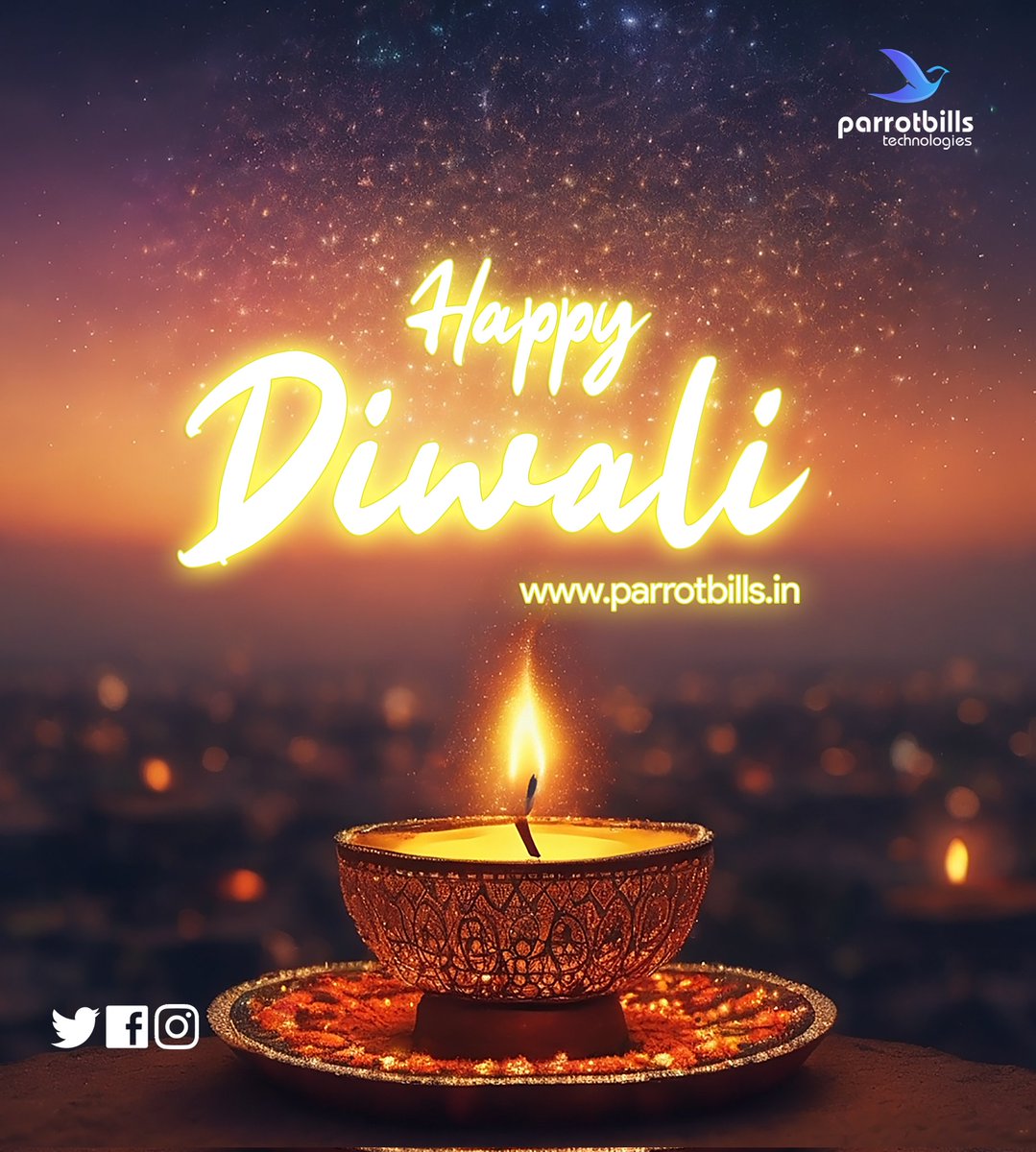 ParrotbillsTech's tweet photo. Wishing you and your family a joyous and prosperous Diwali!
#DiwaliWishes #Diwali2023 #Diwali #DiwaliCelebration #parrotbills https://t.co/kiQCui8wao