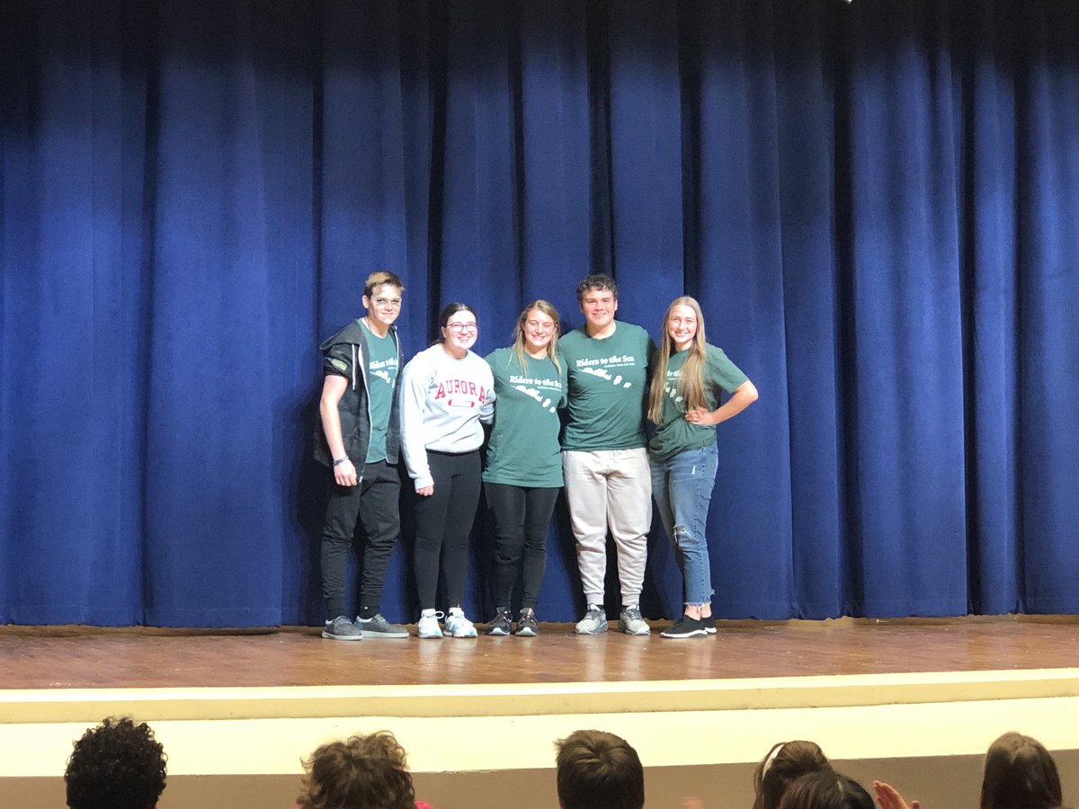 Proud to be the 5th place team at York K-DUB! Hanging with the top teams in the state. 
All superior ratings 

Outstanding Actors:
Trent Stevens
Jorja Pohlmeier 
Kimberly Evans
Sam Elge
Ansley Harvey
Atticus Miller
#aurorahuskies #riderstothesea