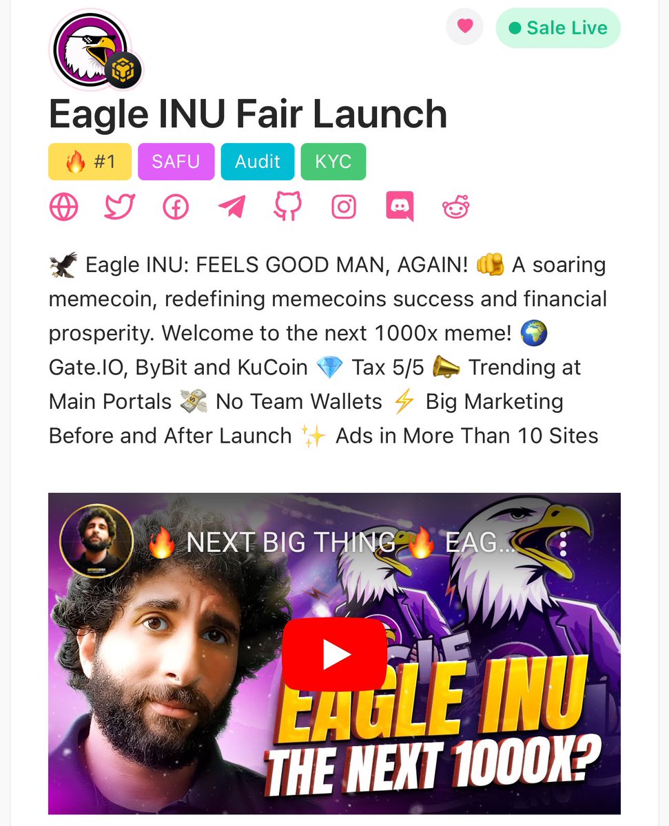 🚀🦅pinksale.finance/launchpad/0xaE…