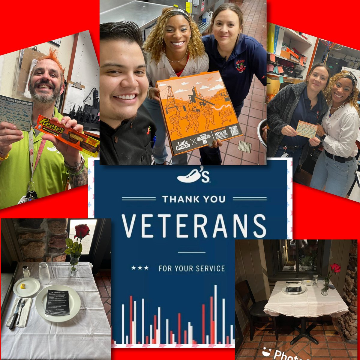 #VeteransDay2023 Thank you #Veterans for all you have done and do for our country 🫶🏽 I also Appreciate the hard work from my Management Team for preparing for this busy day but what an amazing day we had serving our Veterans and Guests #chilislove