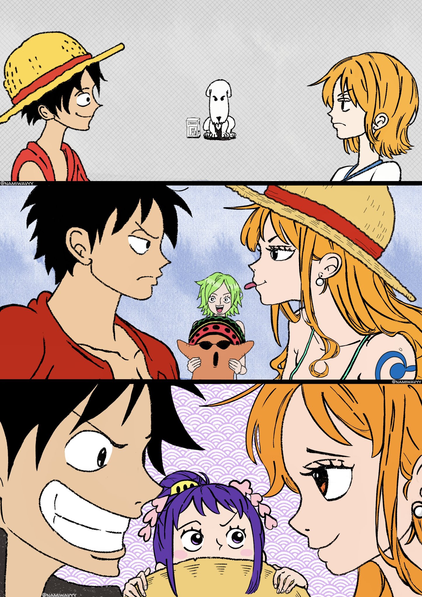 Captain and the Navigator 👒🍊 #Onepiece #Luffy #Nami