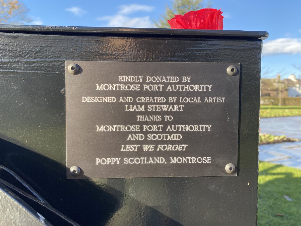 The beautiful planters, made by our port team member Liam, installed by Montrose Cenotaph 🎖️ On #RemembranceDay, these accessible planters pay homage to the fallen while ensuring that everyone can participate in the act of remembrance with ease. #RemembranceSunday #Lestweforget