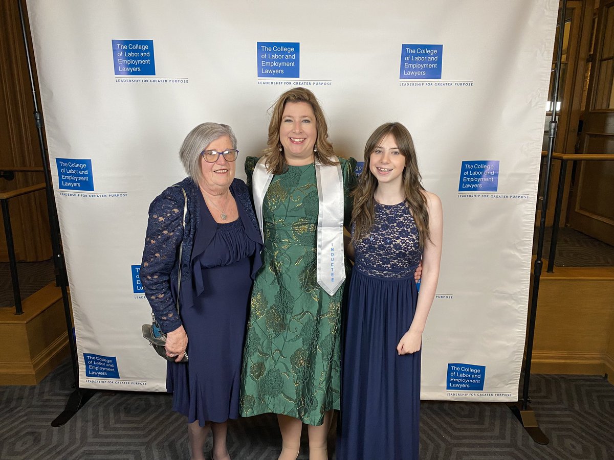 So proud to be inducted as a fellow in the College of Labor and Employment lawyers today in Seattle, Washington.