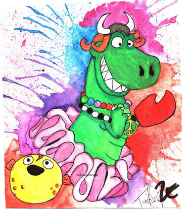 arcie_cheng's tweet image. @Disney may have turned 100 last month, here are more fun art from #PartySaurusREX.