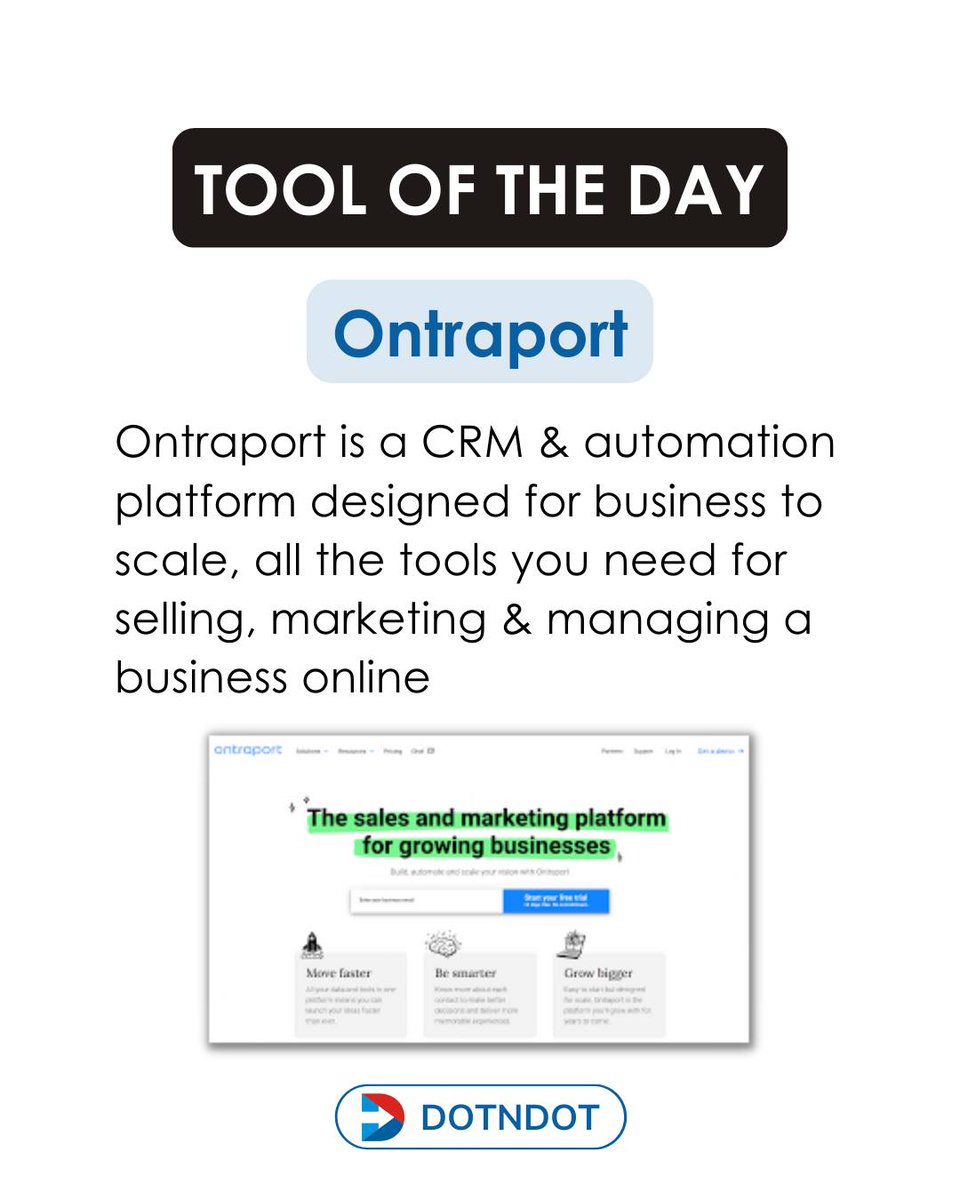 dotndot's tweet image. Lets see the #tooloftheday
#marketingautomationsoftware #automationsoftware #leadgeneration
#emailmarketinganalytics
