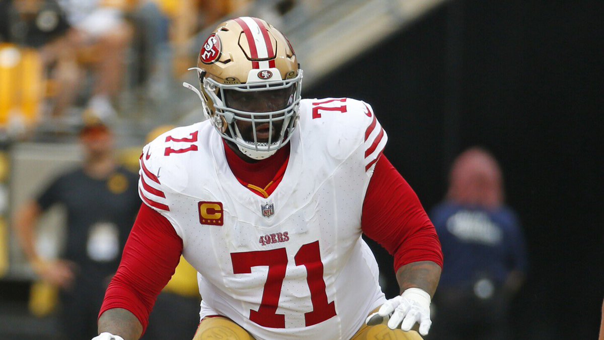 49ersSportsTalk's tweet photo. DEEBO BACK. TRENT WILLIAMS BACK. CHASE YOUNG DEBUT… 👀👀💯

#49ers @ #Jaguars is going to be 🔥🔥🔥 https://t.co/8e2nAbpaUs