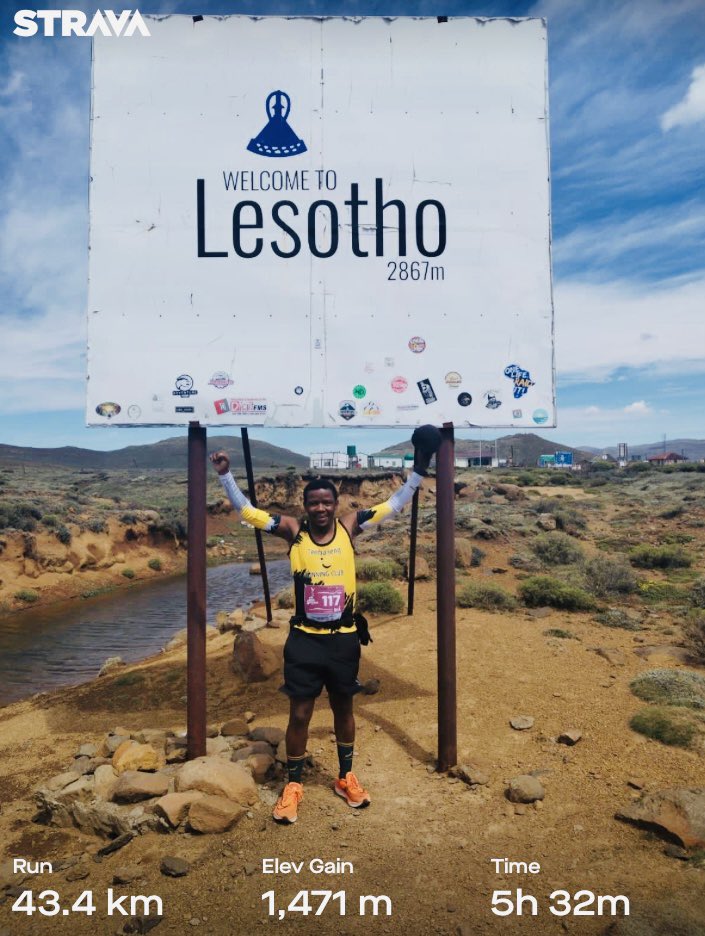 We ran and completed South Africa’s steepest and toughest marathon, Sani Stagger Marathon, for the third time!! South Africa 🇿🇦 to Lesotho 🇱🇸 and back through the Sani Pass #sanistagger2023