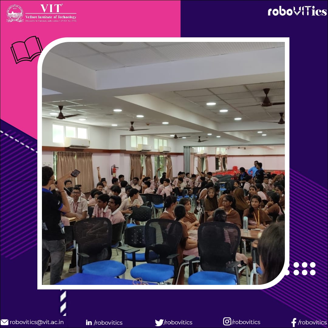RoboVITics_HQ's tweet photo. On 9th November '23, the Kartavya event took place where the team of RoboVITics visited Shrishti Vidyashram with a goal to empower young minds through the magic of robotics and technology. 

#kartavya #robovitics #robotics #vitvellore #education #stemeducation #youngminds #STEM https://t.co/eiUqFMH0iC