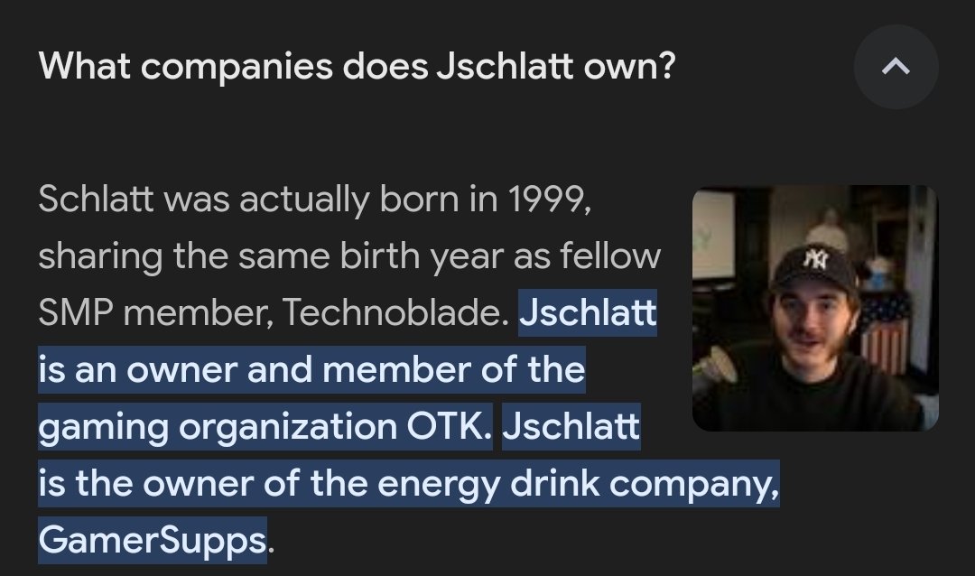 Pachani13's tweet photo. Alright guys, according to google schlatt owns gamersupps lmao https://t.co/14A2xrxTqV
