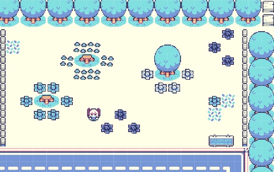 tinymon_dev's tweet photo. Blue garden💙🦋🫐
#tinymon #pixelart #ドット絵 #gamedev https://t.co/S9DeKoOopb