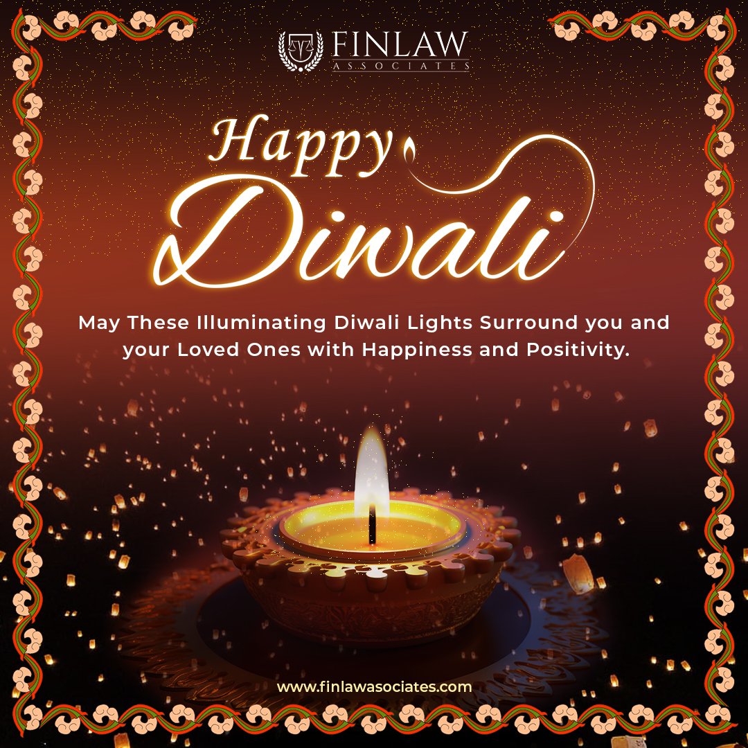 May these illuminating #Diwali lights surround you and your loved ones with happiness and positivity. #HappyDiwali! 
.
#finlawassociates #Diwali2023 #DiwaliWishes #diwalivibes #diwalicelebrations
#DiwaliGreetings #diwaligifts #HappyDeepavali #HappyDiwali2023