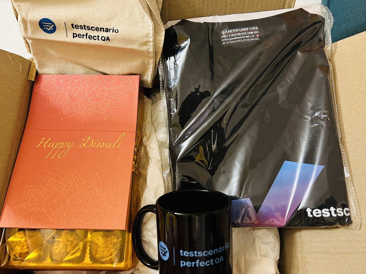 SanjayKumaarr's tweet photo. Thank you so much @test_scenario and @PQaServices for these beautiful Diwali goodies and special thanks for the lovely hand written greeting, love it😍🙏🏻🪔

Happy Diwali to all 🪔

#happydiwali #diwaligift #testscenario #perfectqa #softwaretesting #selectorshub https://t.co/awXSbUNz9C